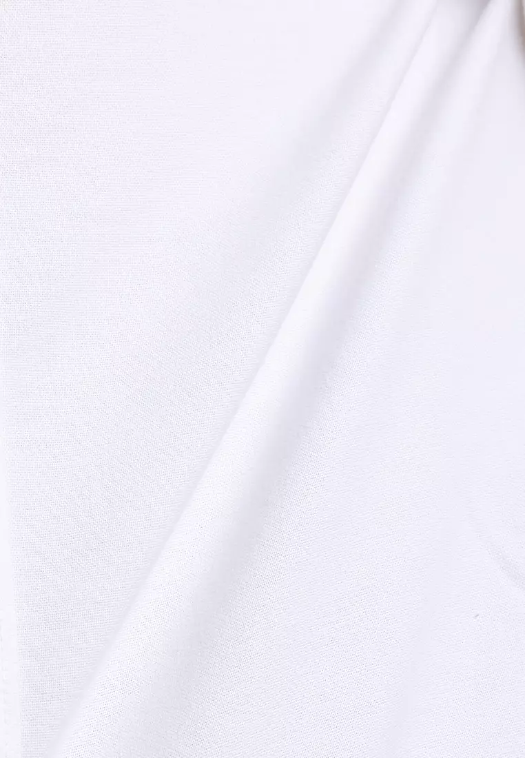 MANZONE - Kemeja Oxford Quick Dry Lengan Pendek Pria Jaxen 02 Modern Fit - White Warna White