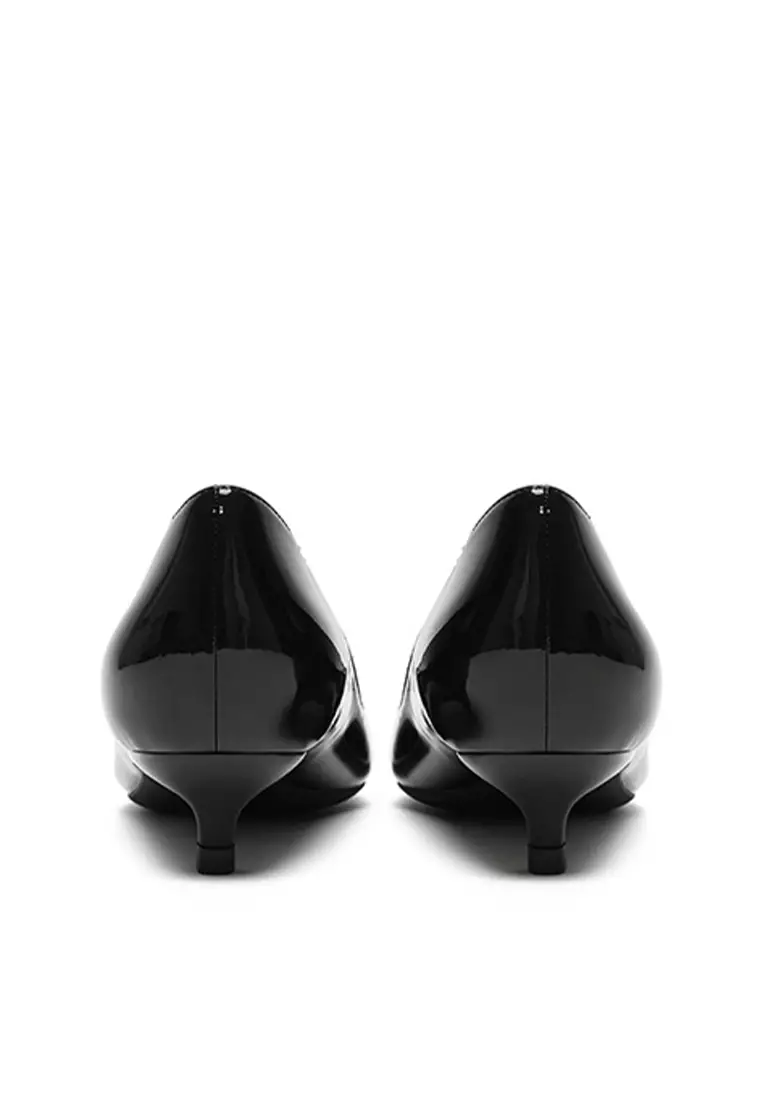 3CM Patent Pointed Kitten Heels Pumps HZL130