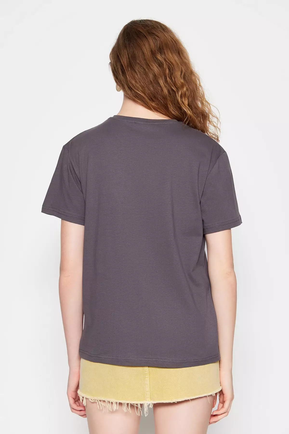 Crew Neck Boyfriend Knitted T-Shirt