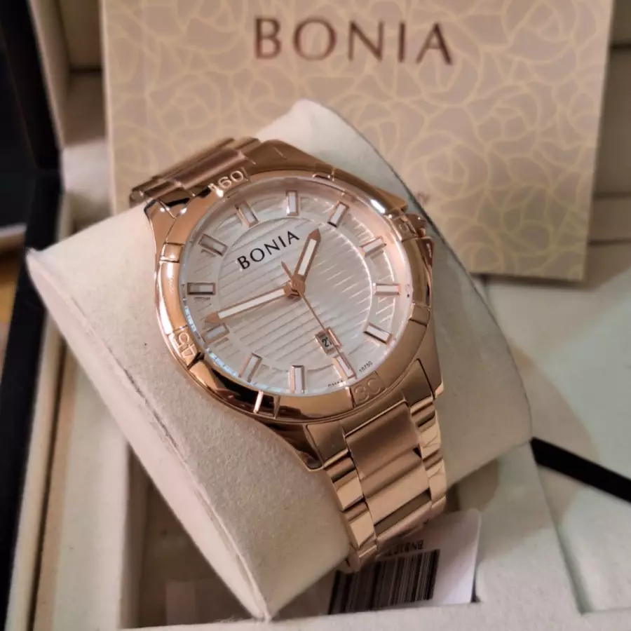 Bonia BNB10750-1512 Rantai Full Rosegold Cowok