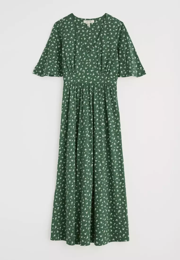 Buy Seasalt Cornwall Seasalt Cornwall Green Chateaux Half Sleeve Maxi ...
