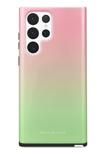 Polar Polar pink Watermelon Pastel Samsung Galaxy S22 Ultra 5G Dual-Layer Protective Phone Case (Glossy) DE572AC2958552GS_1