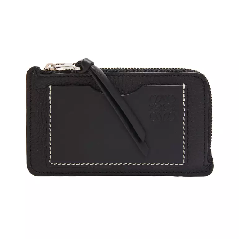 Coin Cardholder Soft Grained Calfskin Black