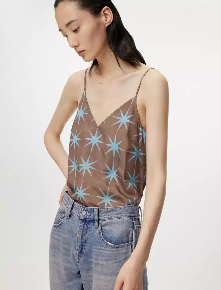 JNBY女士星星印花吊帶背心