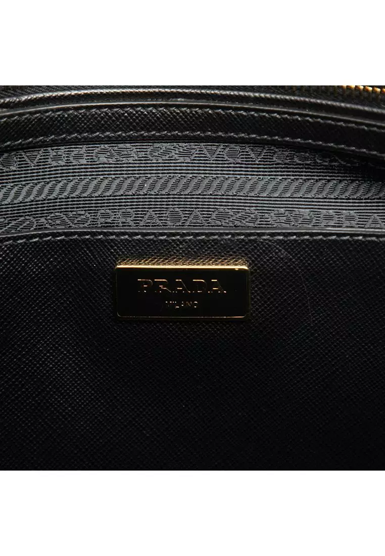 Pre-Loved Prada Medium Bicolor Saffiano Lux Galleria Satchel