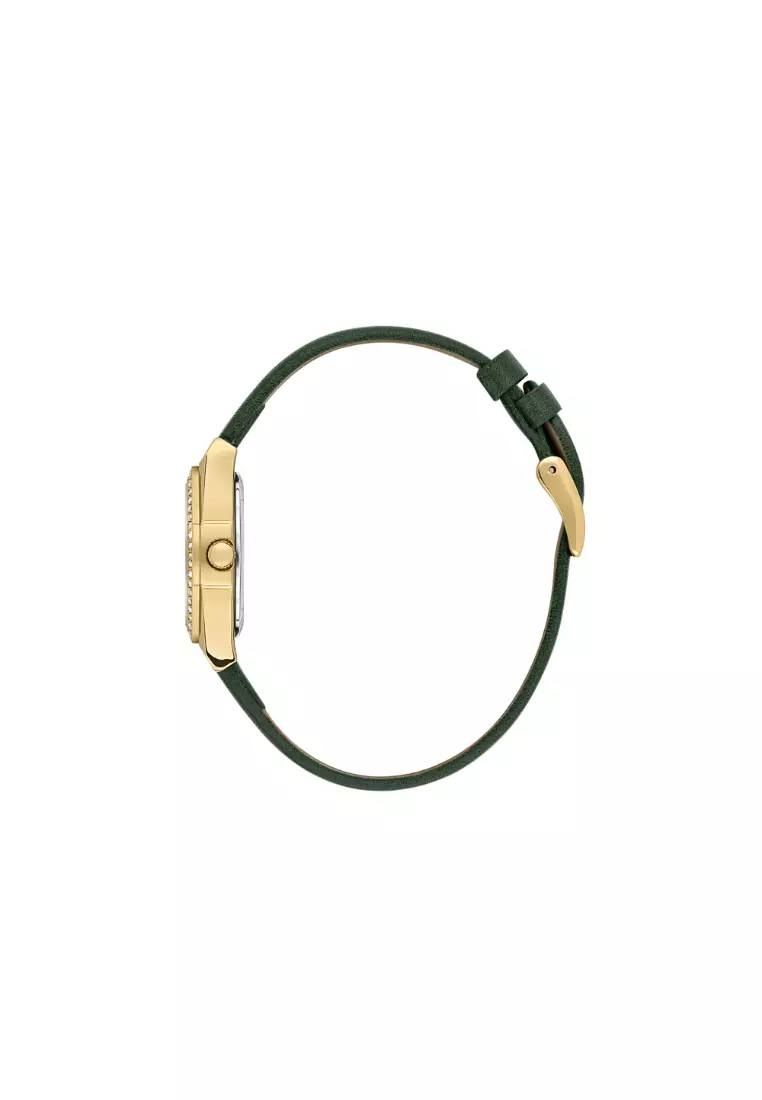 Women Analog Green Leather Watch DK.1.14114-4