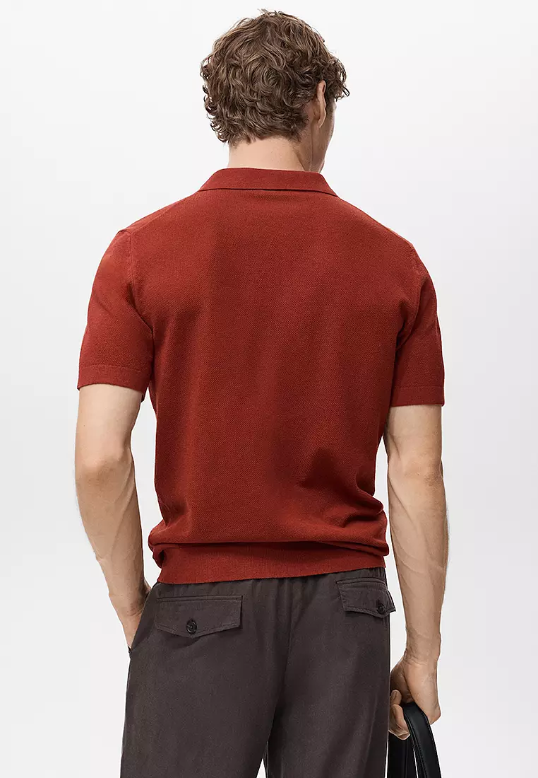 Fine-Knit Polo Shirt