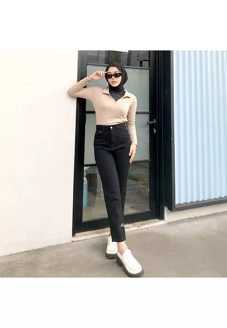 Highwaist Boyfriend Jeans 023 FEEL GOOD