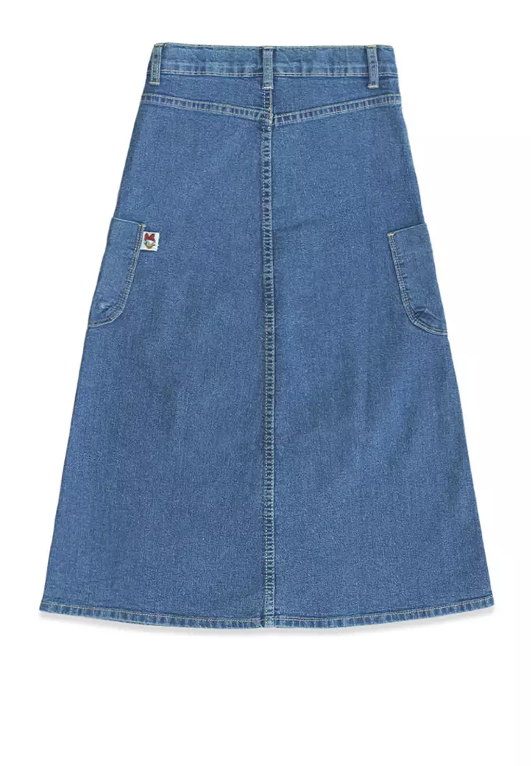 Maxi Skirt/ Rok Panjang Anak Cargo Denim/ Daisy Duck/ I Can