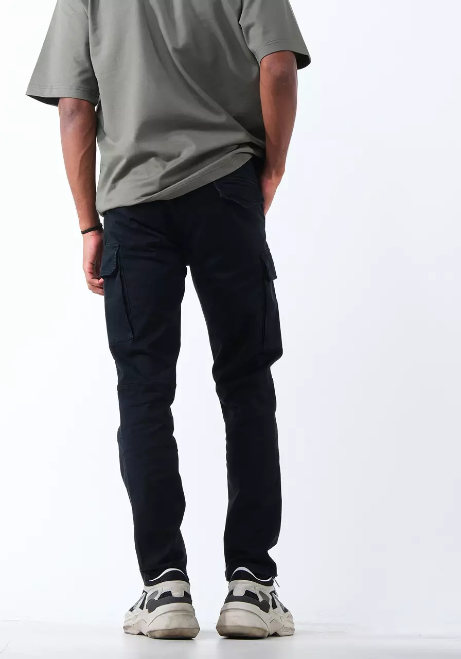Celana Panjang Cargo Pria Slimfit Owen Dark Grey