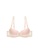 ZITIQUE pink Women's  3/4 Cup Glossy Lace Lingerie Set (Bra And Underwear) - Pink FA916USB2B4333GS_2