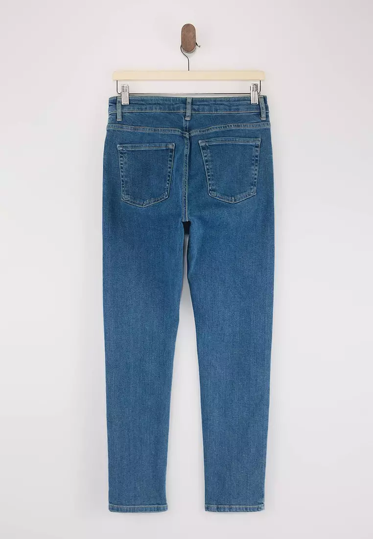 Slim Fit Stretch Fabric Denim Pants Jeans