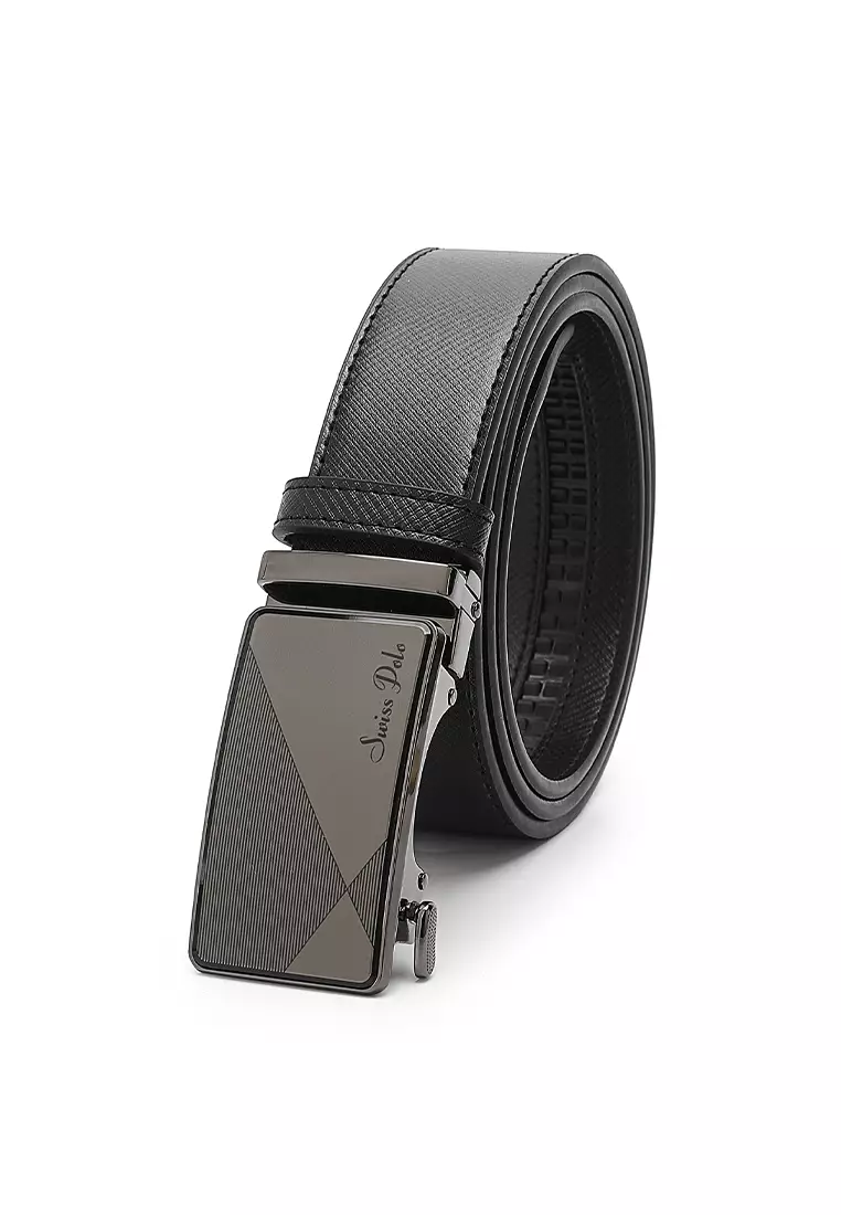 Gift Set - Leather RFID Wallet + 35mm Automatic Buckle Belt - Black