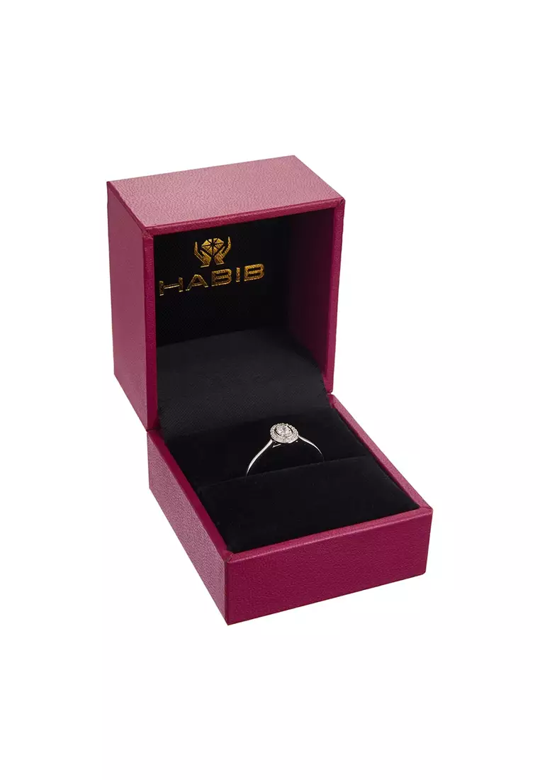 HABIB Diamond Ring 375/9K White Gold 259671220(R)