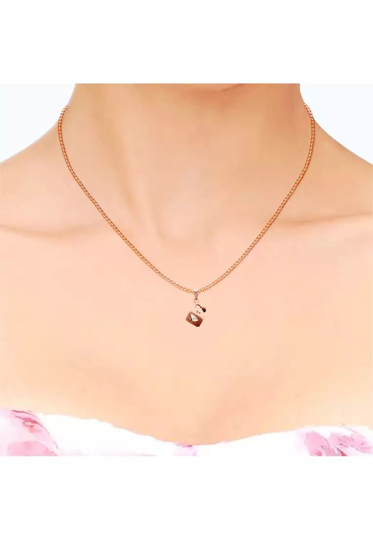 Secret Love Pendant RG - Kalung Crystal Swarovski by Her Jewellery