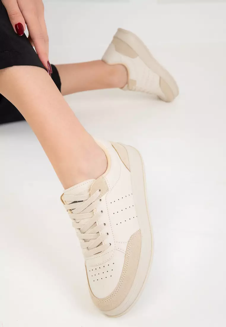 Beige Women's Sneakers 20359