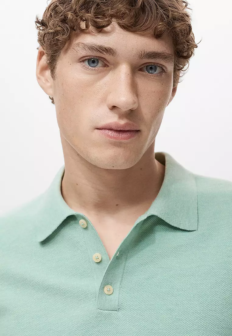 Fine-Knit Polo Shirt