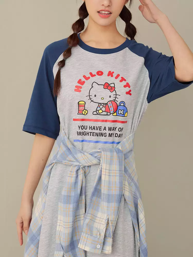 chinese dress ladies Hello Kitty Manga Longline Evil Tee Dress main image 1