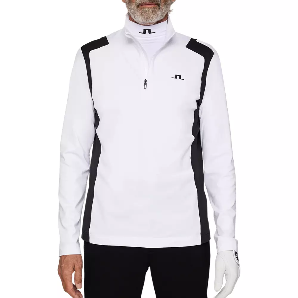 Lukas Quarter Zip Mid Layer White