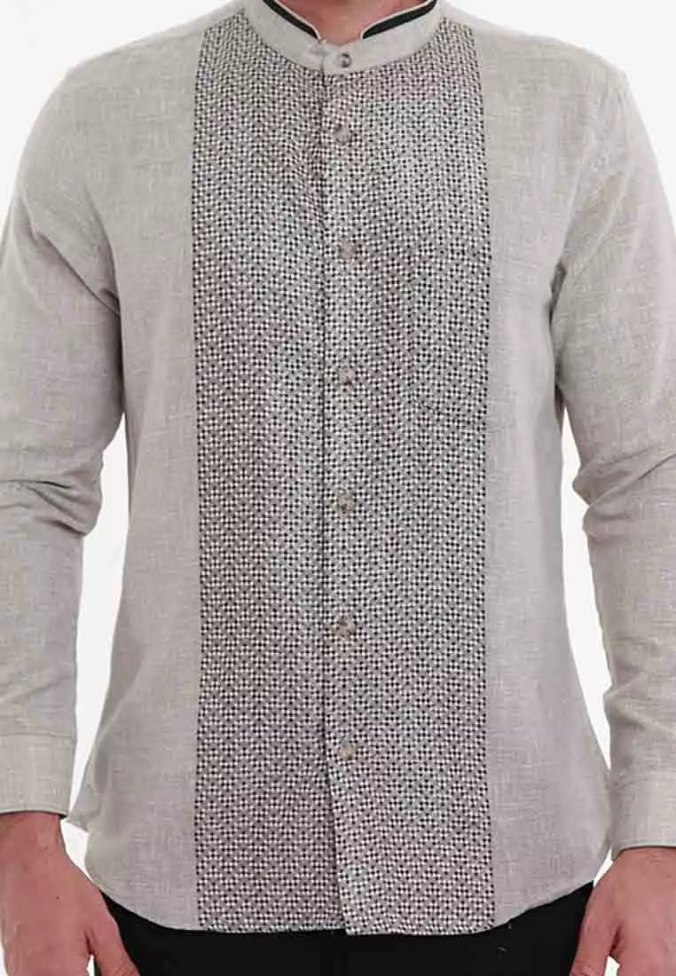 MAGINOT BUQOT BROWN Koko Slim Fit Lengan Panjang