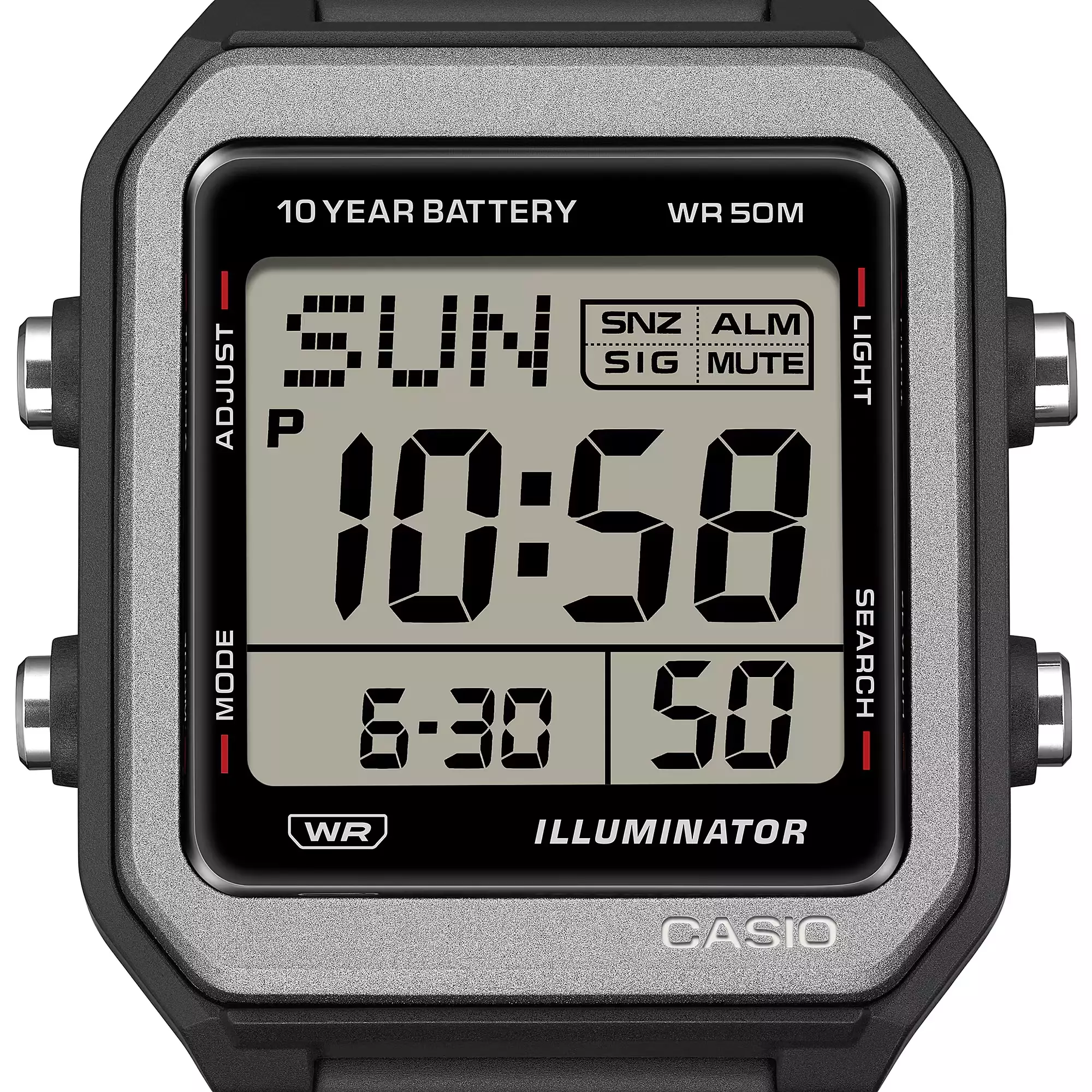 Casio Jam Tangan Pria dengan format Digital W-221H-1AVDF