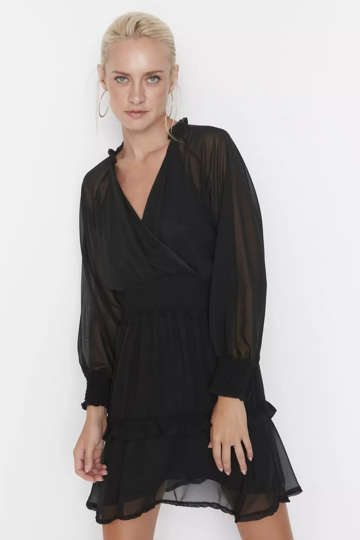 線上選購Trendyol Black Frill Detailed Dress | ZALORA 台灣