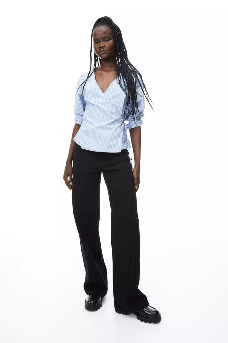 Clara HW wide leg twill