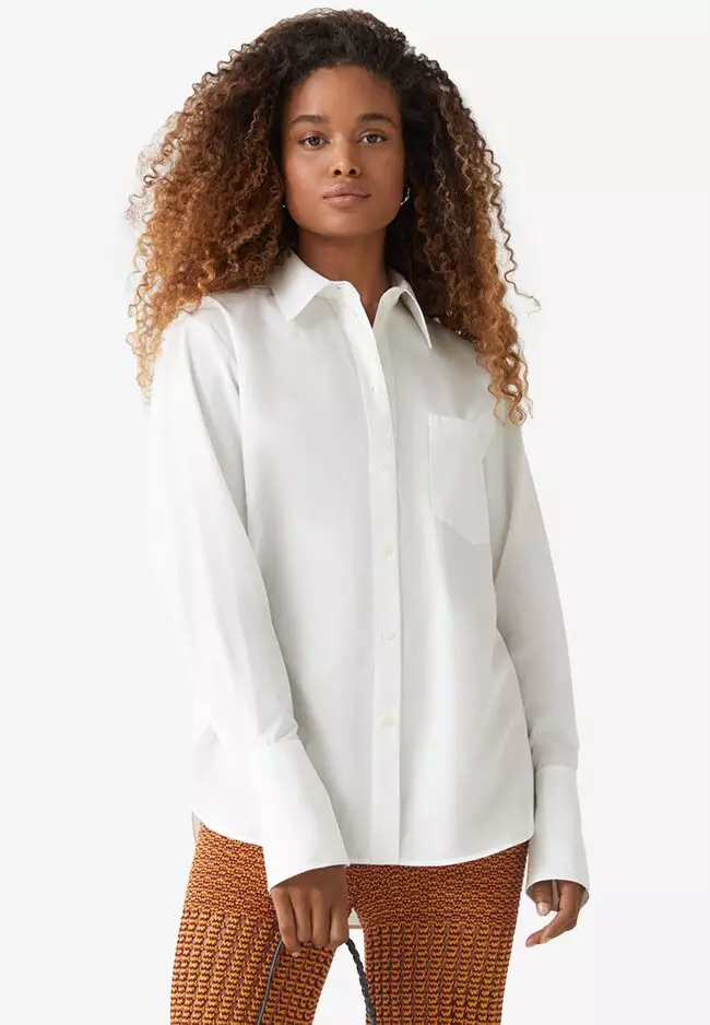 white button t shirt
