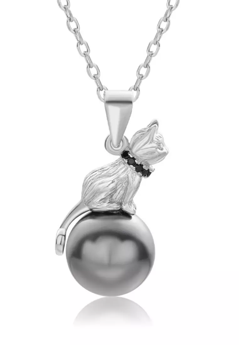 Cat pearl cheap necklace