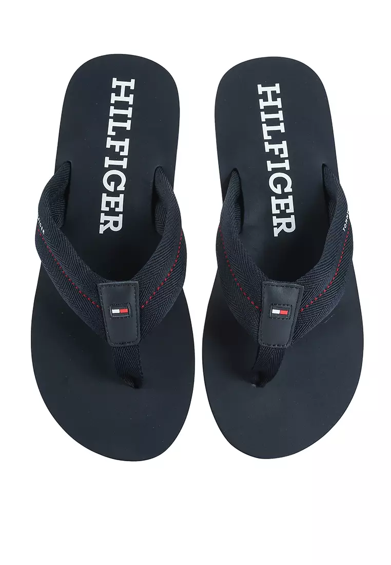 Tommy Hilfiger Logo Sole Topstitched Flip Flops ZALORA