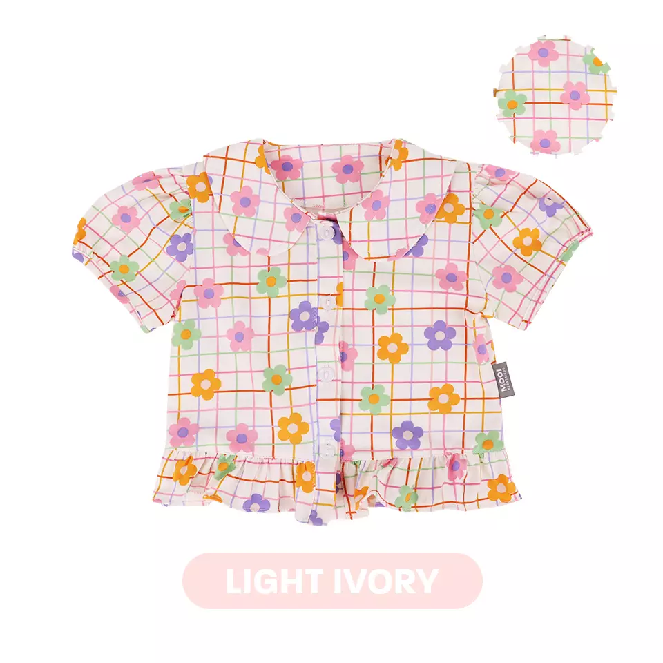 Mooi Atasan Anak Perempuan Shanna Top - Light Ivory