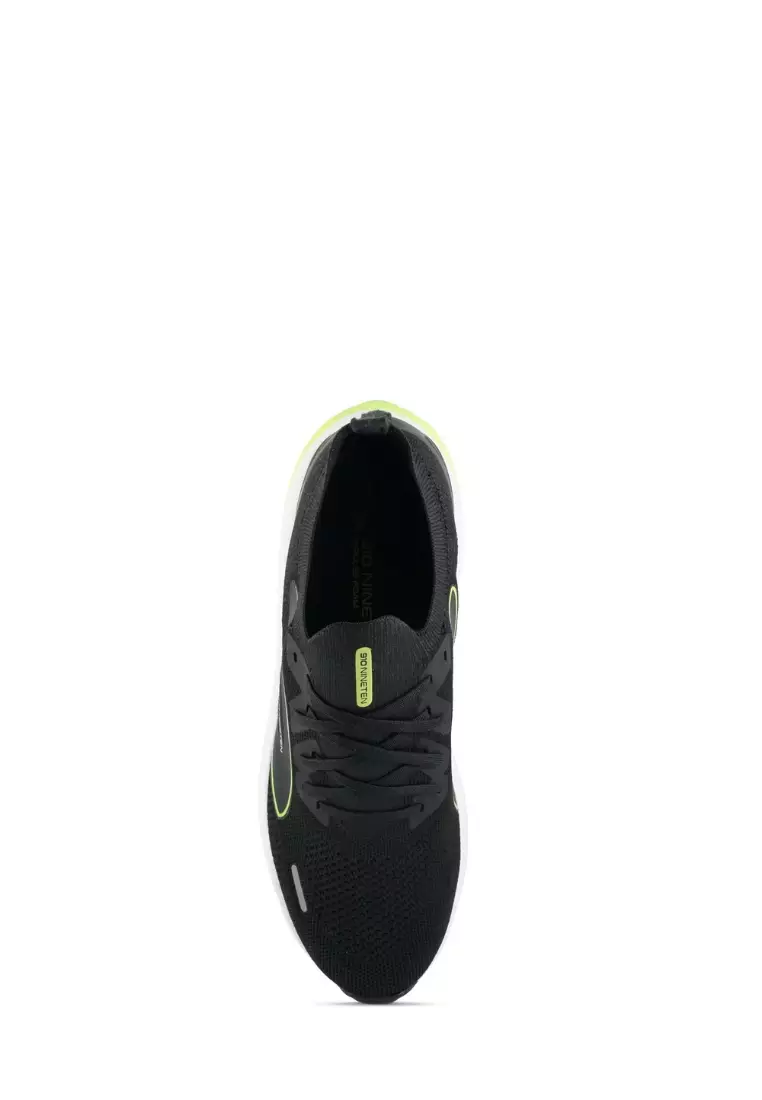 910 Nineten Kishi-Run Active Sepatu Lari - Hitam/Hijau-neon