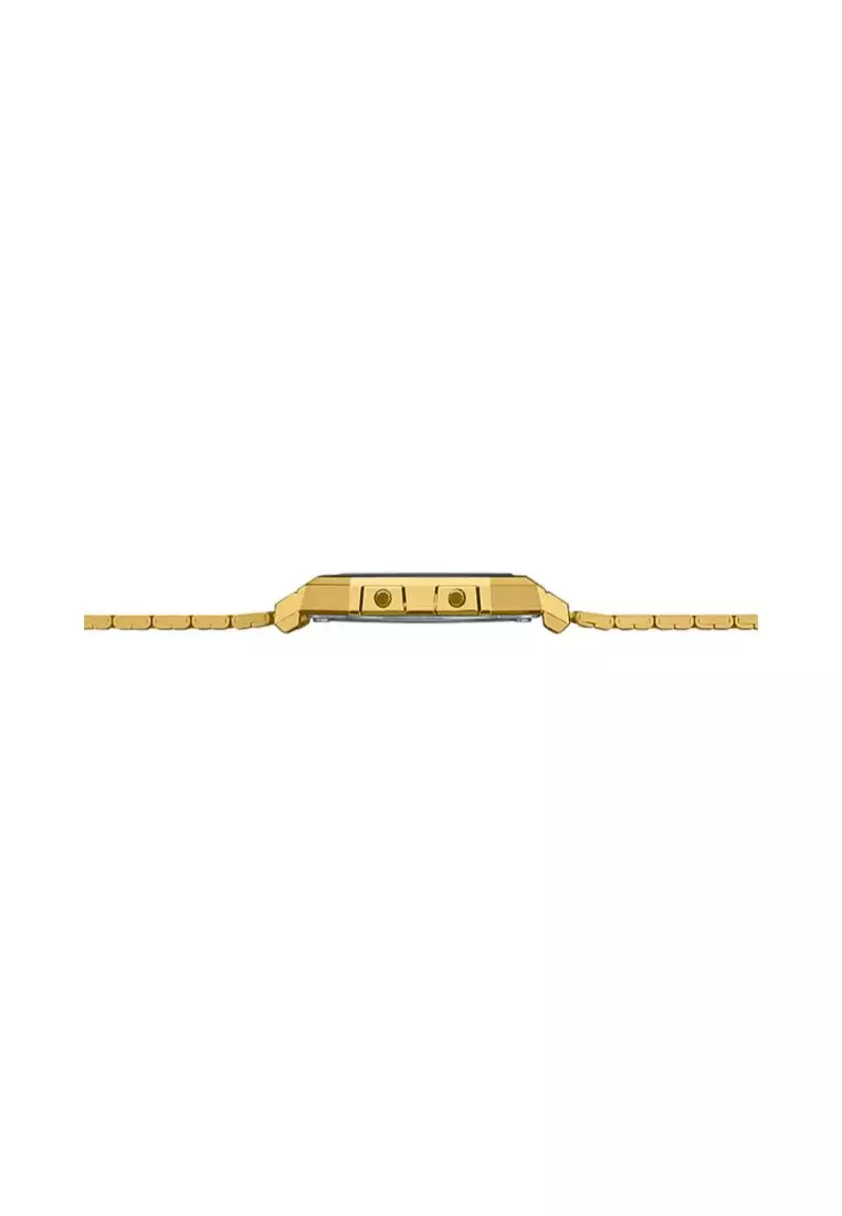 Men's Digital Watch a700wg-9a Stainless Steel Strap Gold Watch