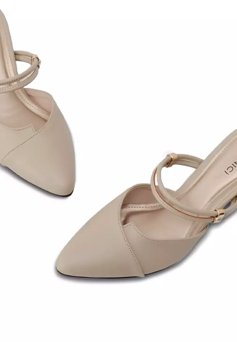 VIVI NICI - Rawles Sandal Mules Hak 5 cm Ivory