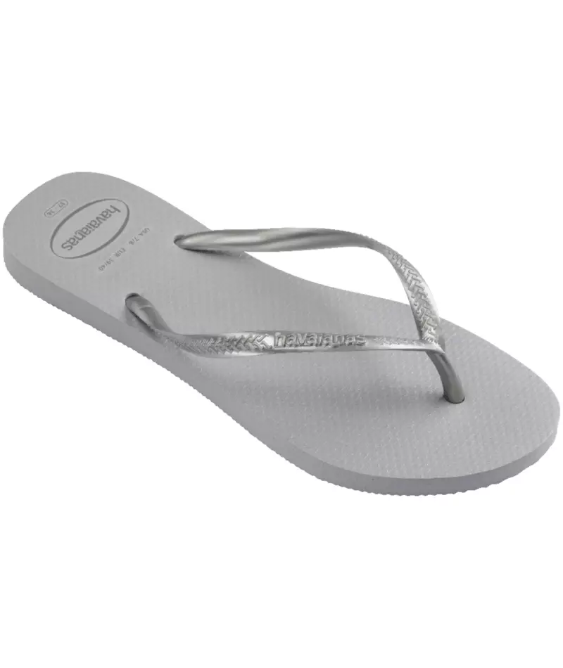 [ONLINE EXCLUSIVE] Havaianas Slim Gloss Grey/Ice Gray - Sandal Wanita