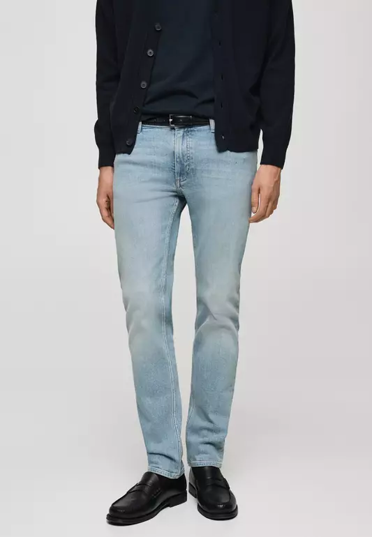 Jan Slim-Fit Jeans With Frayed Effect