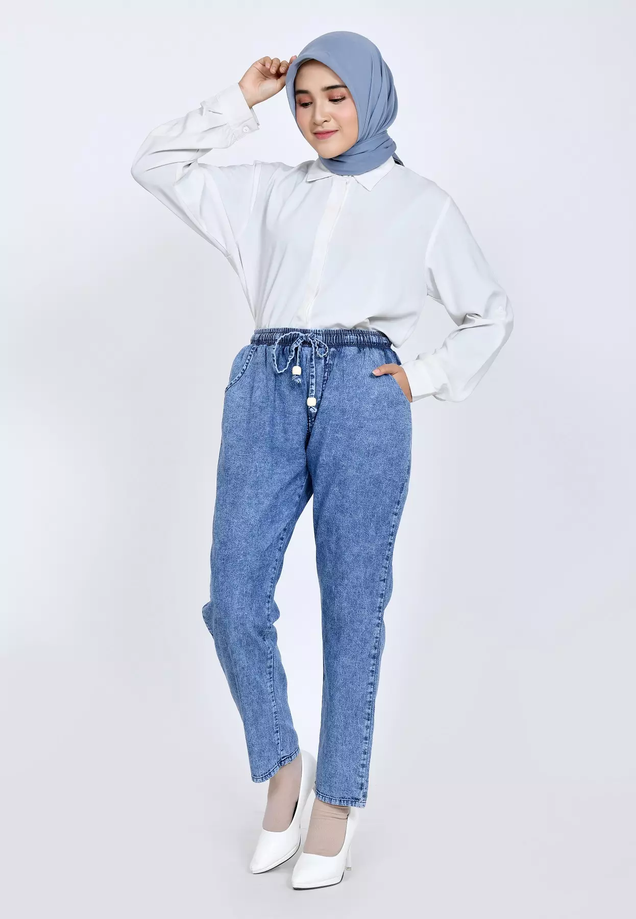 Denim Daily Pants - Snow Blue