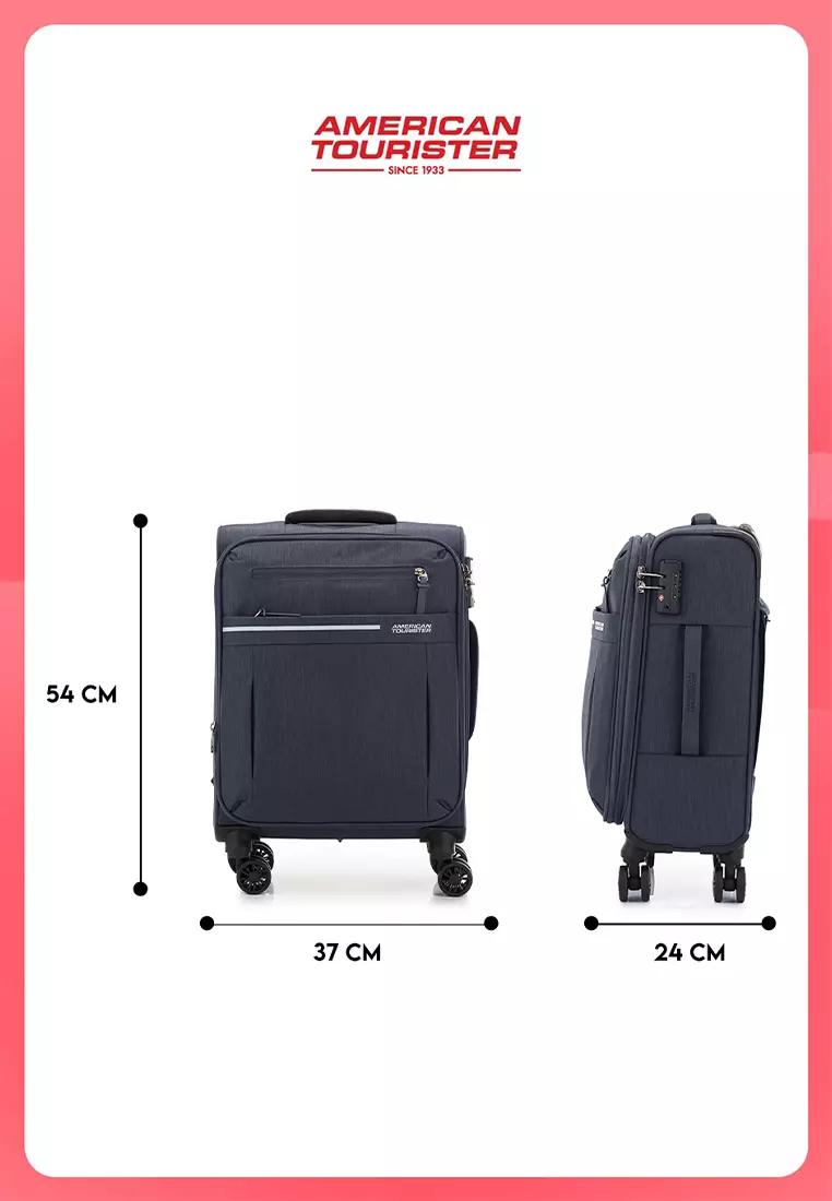 American Tourister Koper Softcase Sky Blaze Cabin 20 Inch Exp TSA V2 - Black