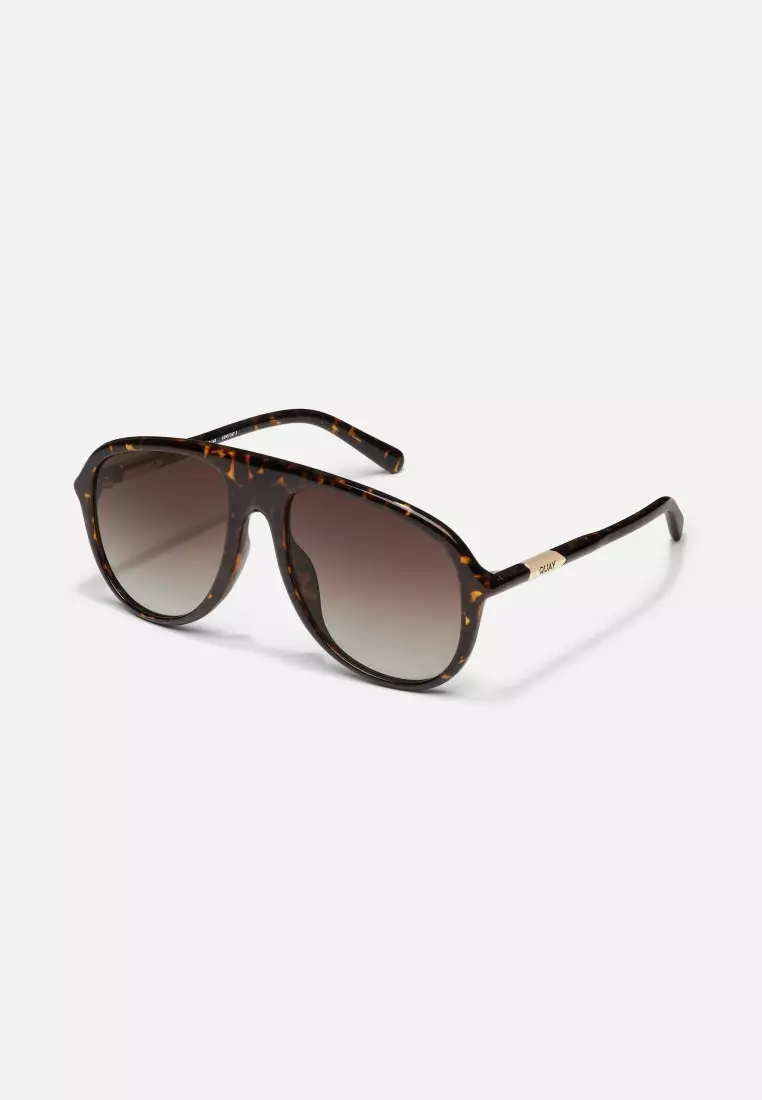 QUAY Chart Topper Sunglasses - Dark Tort/Brown
