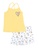 LC WAIKIKI yellow Square Collar Girls Shorts Pajamas Set 1674EKA49B97E7GS_1