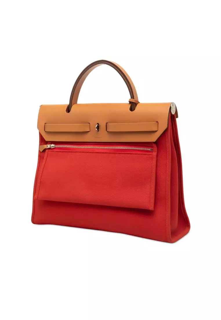 Pre-Loved Hermès Toile Herbag Zip 31