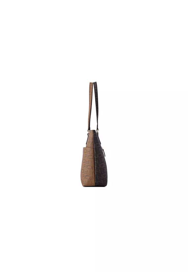 Buy FION FION Monogram PVC with Leather Duotone Tote Bag Online ...