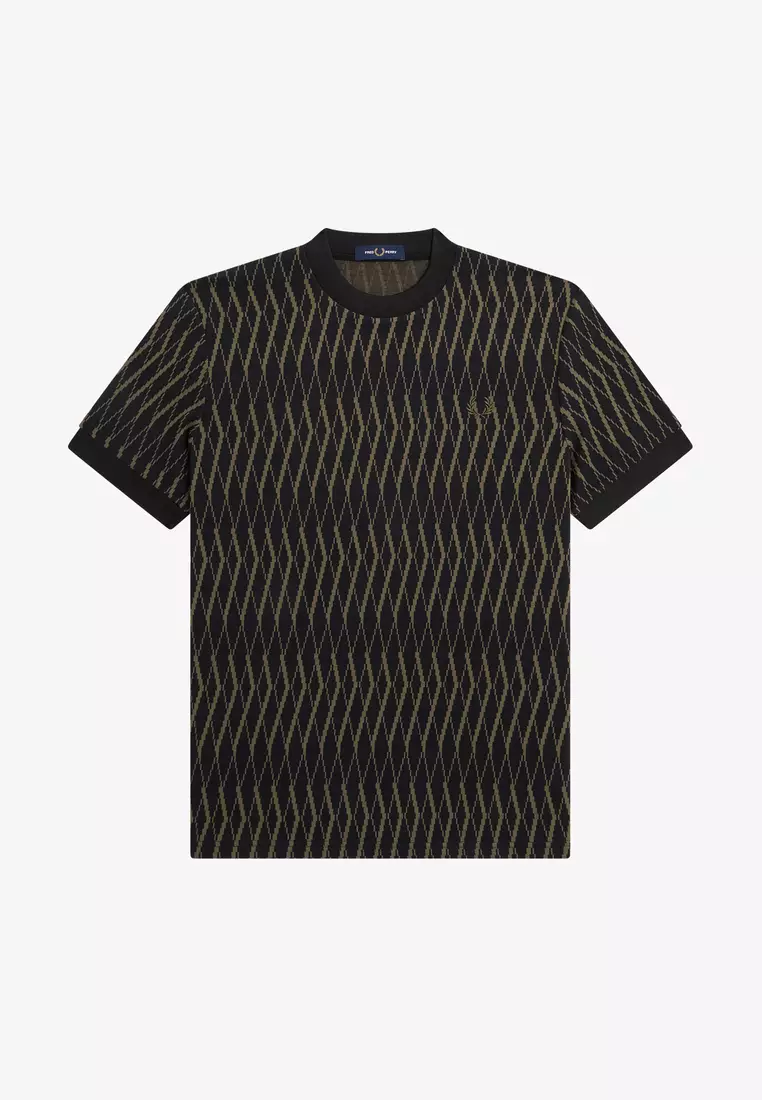 Buy Fred Perry Fred Perry M5676 Argyle Jacquard T-Shirt (Black) 2023 ...