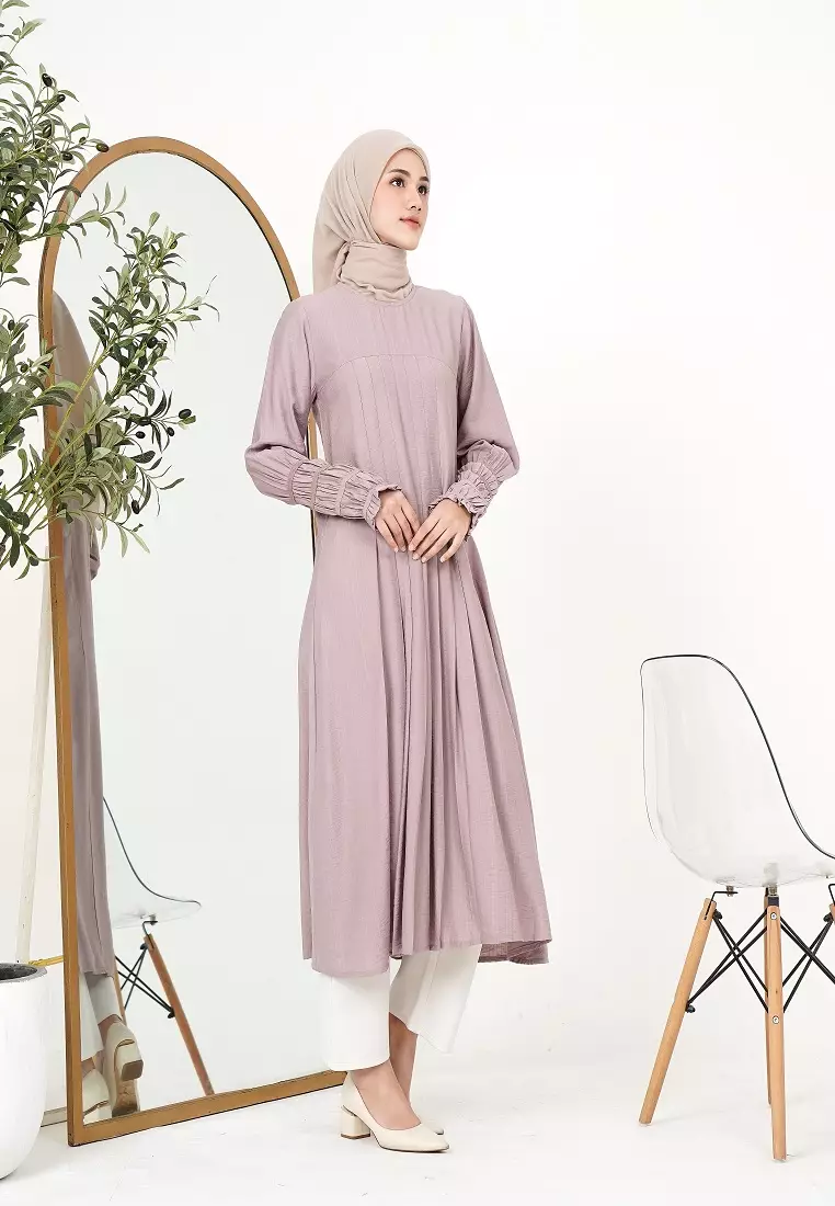 Anaya Midi Dress Light Brown