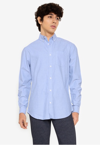 Only & Sons blue Neil Oxford Shirt 36E37AA69814CDGS_1