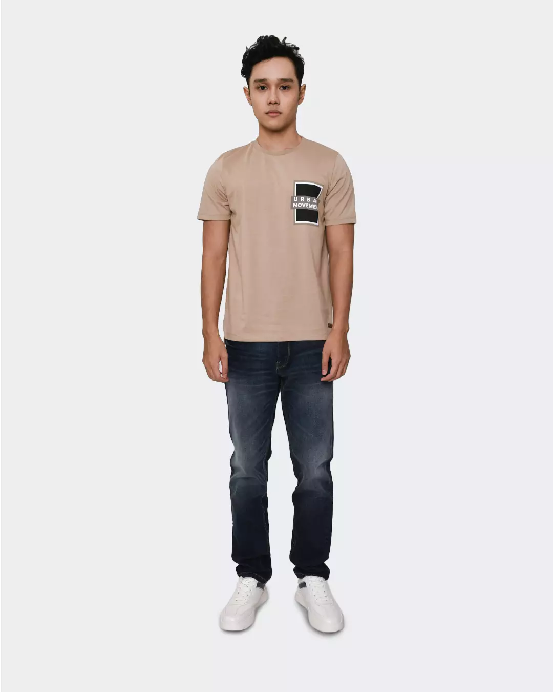 MANZONE Kaos lengan pendek TEXAS-BEIGE
