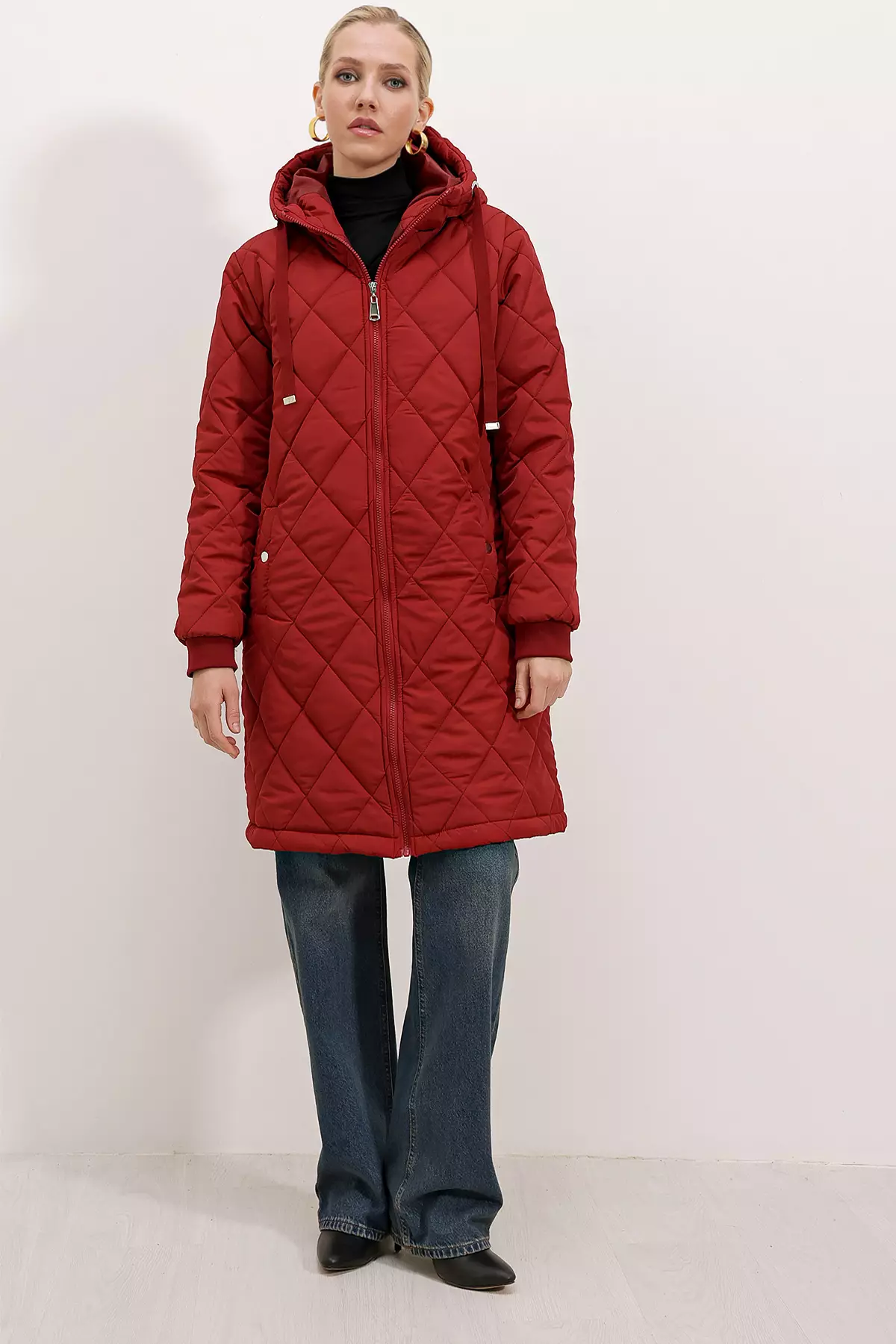 Quilted Long Puffer Coat