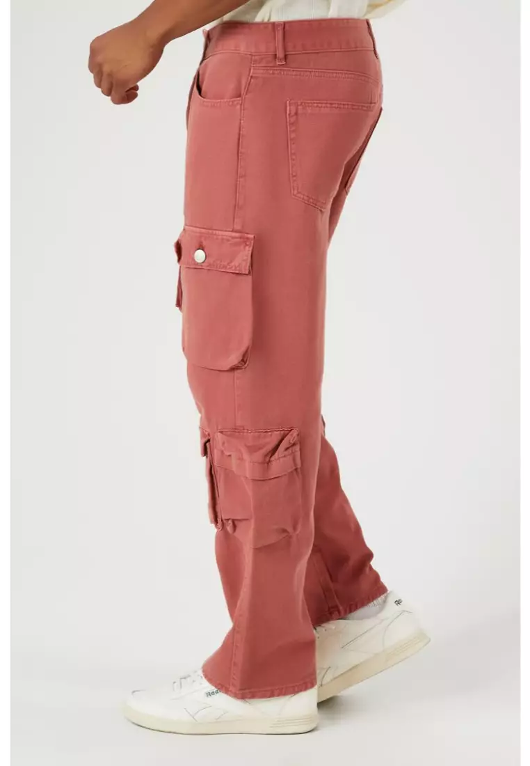 Red cargo pants forever 21 outlet