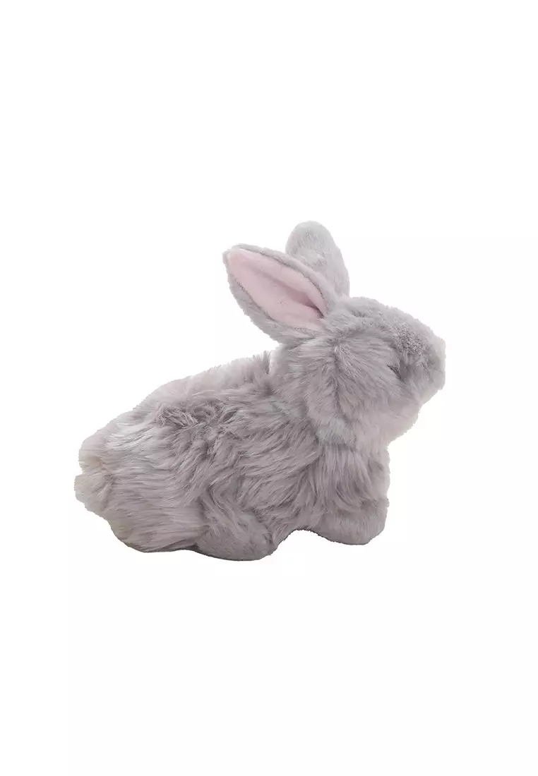 Boneka Binatang Animal Plush Kelinci  Rabbit Grey Abu Abu 15x 11 cm