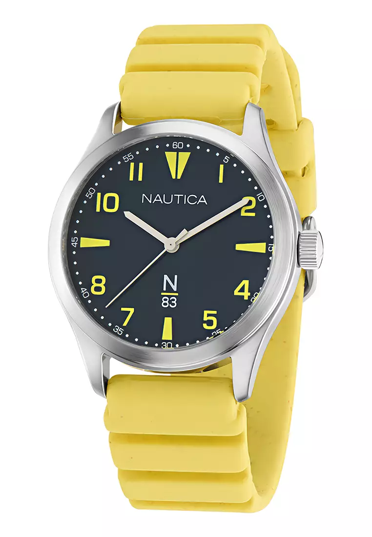 Jam Tangan Pria Nautica Hannay Bay Wheat Fiber Quartz Analog Watch - NAPHBS404